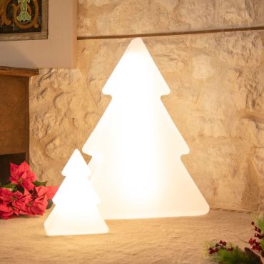 New Garden Pinus - wiederaufladbare Solar-Stehleuchte - 30 x 40 x 19 cm - 5W RGB LED inkl. - IP65 - weiß