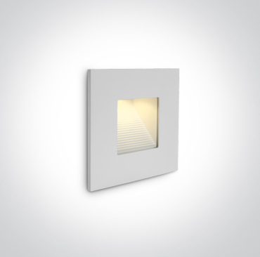 ONE Light Indoor/outdoor Dark Light Wall Recessed - Wandeinbauleuchte - 8,5 x 8,5 x 3,2 cm - 1W LED inkl. - IP44 - weiß