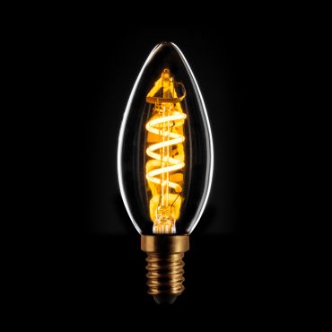 ETH Candle Spiral LED Filament - E14 - 3 Stufen dimmbar - 5W - 2200K - transparent