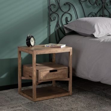 Vico Sahara - Nachttisch - 45 x 35 x 50 cm - Mangoholz