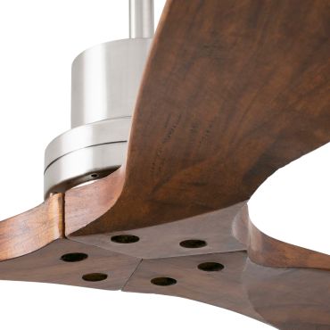 Faro Lantau L - Deckenventilator - Ø 132 cm - Nickel matt und walnuss