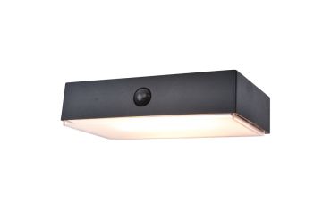 Lutec Fadi - Solar-Außenwandleuchte mit Bewegungsmelder - intelligente Beleuchtung - Lutec Connect - 18 x 10,5 x 4,3 cm - 5W LED inkl. - IP54 - schwarz