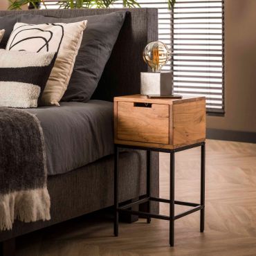 Vico Flat - Nachttisch - 30 x 30 x 60 cm - Akazienholz
