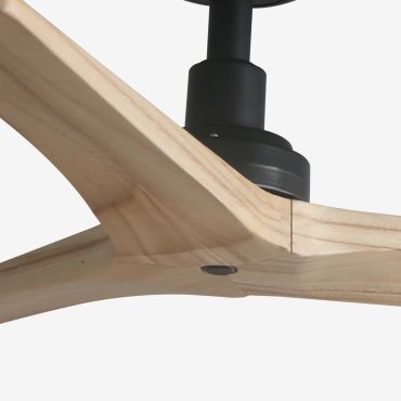 Faro Klim S - Deckenventilator - Ø 92,5 cm - matt schwarz und Kiefer