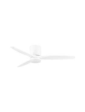 Nova Luce Aloa - Deckenventilator mit Licht und Fernbedienung - Ø 132 x 27,5 cm - 18W LED inkl. - Sand Weiß und Weiß holz