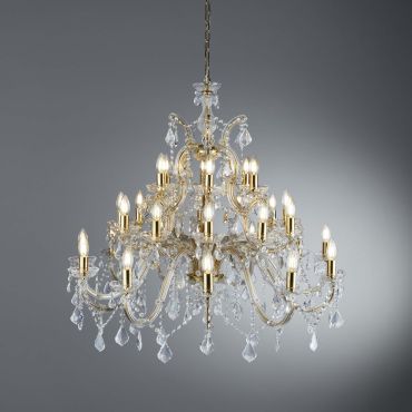 Searchlight Marie Therese - Kronleuchter - Ø 98 x 150 cm - gold