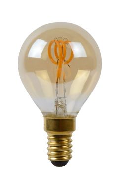 Lucide LED-Glühbirne - Ø 4,5 x 7 cm - E14 - 3W dimmbar - 2200K - amber