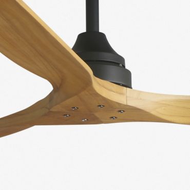 Faro Alo L - Deckenventilator - Ø 152 cm - matt schwarz und Kiefer