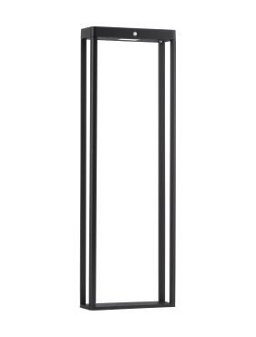 Nova Luce Berni - solarbetriebener Gartenpfosten mit Sensor - 23 x 70 x 8,6 cm - 2W LED inkl. - IP65 - dunkel anthrazit