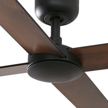Faro Rudder L 4 - deckenventilator - Ø 132 cm - matt schwarz und dunkles walnussholz