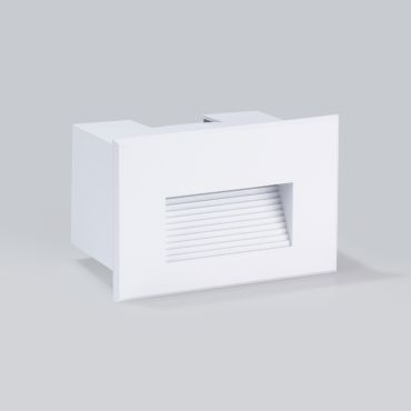 Nova Luce Polka - Wandeinbauleuchte - 12 x 8 x 7,4 cm - 4W LED inkl. - IP65 - Sand Weiß