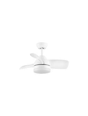 Nova Luce Nerina - Deckenventilator mit Licht und Fernbedienung - Ø 76 x 49 cm - 18W LED inkl. - matt weiß