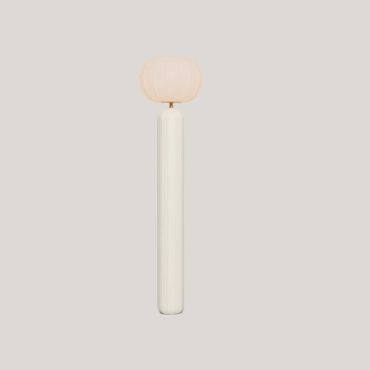 New Garden Rachel 145 - Aufladbare Solar- und Akku-Stehleuchte mit Fernbedienung - Ø 36 x 143 cm - 5W LED inkl. – IP65 – beige cremefarben – 3000K