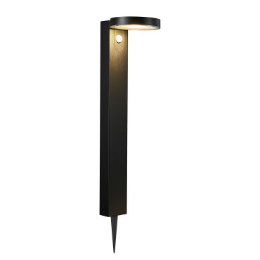 Nordlux Rica Round Solar - Gartenpfosten auf Erdspieß mit Solarantrieb - Ø 15 x 60 cm - 5W LED inkl. - IP44 - schwarz