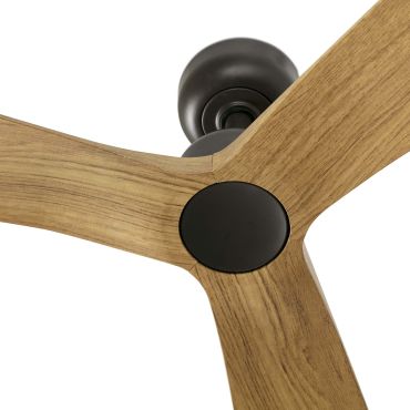 Faro Outwood L - deckenventilator - Ø 150 cm - IP44 - dunkelbraun und eiche