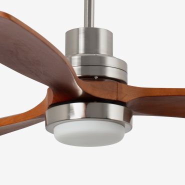 Faro Lantau XL - Deckenventilator mit Licht - Ø 168 cm - Nickel matt und walnuss