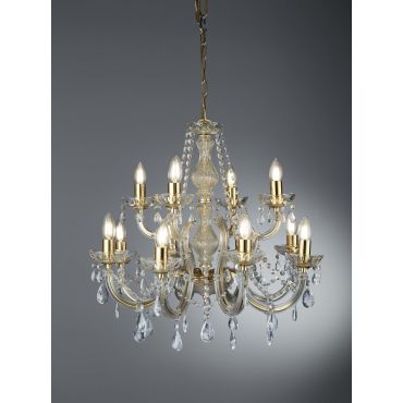 Searchlight Marie Therese - Kronleuchter - Ø 63 x 120 cm - gold