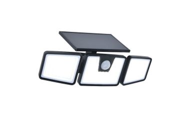 Lutec Briti - solarbetriebener Strahler mit Sensor - 26,7 x 8,3 x 12,75 cm - 6W LED inkl. - IP44 - schwarz