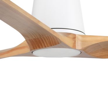 Faro Heywood Tub L - deckenventilator - Ø 90 cm - matt weiß und pino