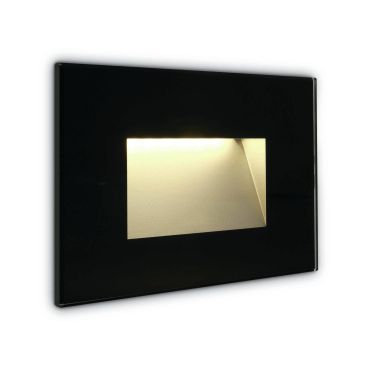 ONE Light Glass Face - Wandeinbauleuchte - 12 x 3,6 x 8 cm - 4W LED inkl. - IP65 - schwarz