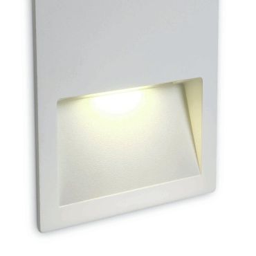 ONE Light Outdoor Dark Light Wall Recessed - Wandeinbauleuchte - 11,5 x 11,5 x 3,5 cm - 4W LED inkl. - IP65 - weiß