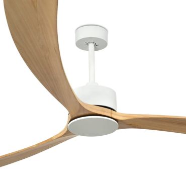 Faro Kauai XXL - ventilateur de plafond - Ø 233 cm - matt Weiß und Kiefer