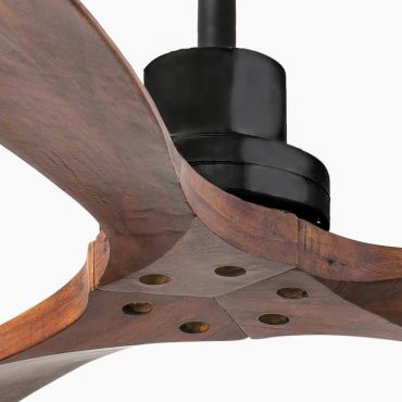 Faro Lantau L - Deckenventilator - Ø 132 cm - matt schwarz und walnuss