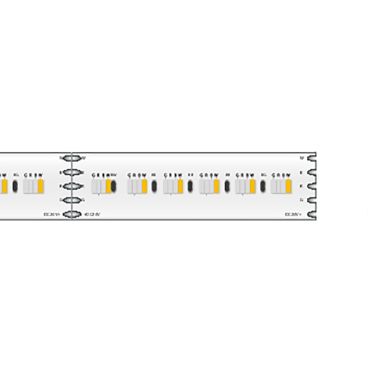 Klus LED-Streifen - 1cm breit, 500cm lang - 24Vdc - 15.3W LED pro Meter - 384 LEDs pro Meter - IP20 - RGBW