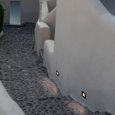 Nova Luce Rudy - Wandeinbauleuchte - 12 x 8 x 4,7 cm - 3W LED inkl. - IP65 - Sand schwarz