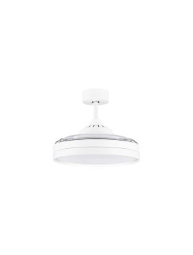 Nova Luce Nevma - Deckenventilator mit Licht und Fernbedienung - Ø 107 x 49 cm - 36W LED inkl. - Matt Weiß
