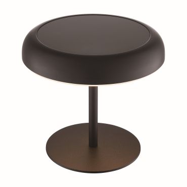 Nordlux Elmer Solar - batteriebetriebene Tischleuchte für draußen - Ø 13 x 17 cm - 3 Stufen dimmbar - 2W LED inkl. - IP44 - schwarz