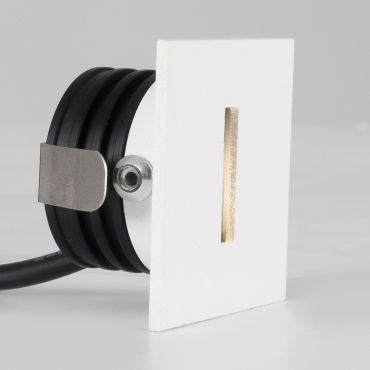 Nova Luce Passaggio - Wandeinbauleuchte - 37 x 37 mm, Ø 32 mm Einbaumaß - 1W LED inkl. - IP54 - weiß