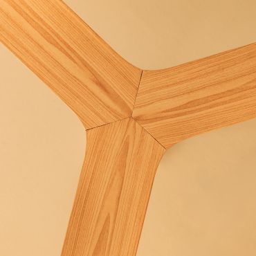 Faro Rocker M - Deckenventilator mit Einbaufassung - Ø 132 cm - matt weiß und Eschenholz