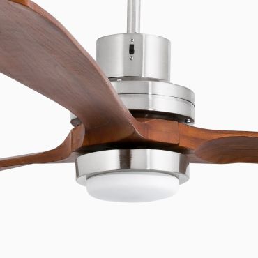 Faro Lantau XL - Deckenventilator - Ø 168 cm - Nickel matt und walnuss
