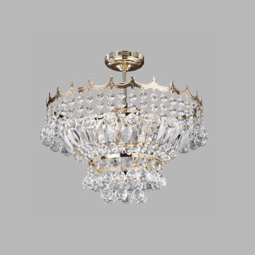 Searchlight Versailles - Kronleuchter - Ø 42 x 44 cm - gold und transparent