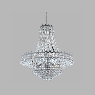 Searchlight Versailles - Kronleuchter - Ø 80 x 250 cm - Chrom und transparent