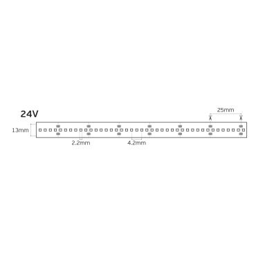 VK Lighting LED Streifen - 1cm breit, 500cm lang - 24Vdc - dimmbar - 18W LED pro Meter - 180 LEDs pro Meter - IP20 - 2700K