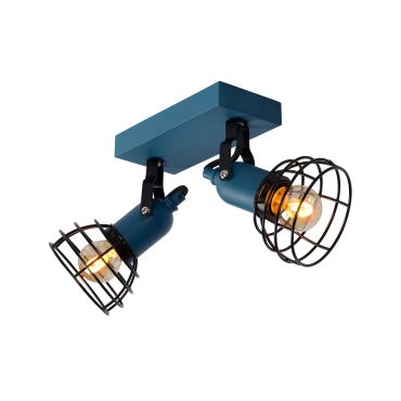 Lucide Pola - Aufbaustrahler 2L - 28 x 10,5 x 15 cm - blau