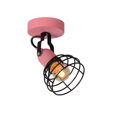 Lucide Pola - Aufbaustrahler 1L - 13 x 10,5 x 15 cm - rosa