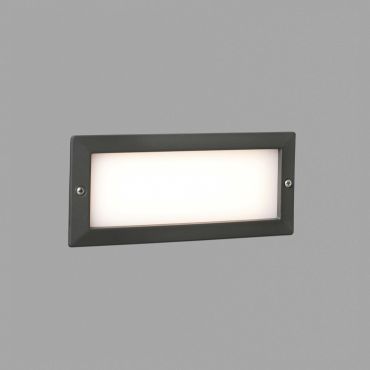 Faro Stripe - Wandeinbauleuchte - 23,3 x 7,7 x 10 cm - 5W LED inkl. - IP54 - dunkelgrau
