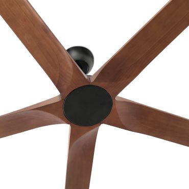 Faro Bigwood 24 XXL - deckenventilator - Ø 240 cm - matt schwarz und walnuss dunkel
