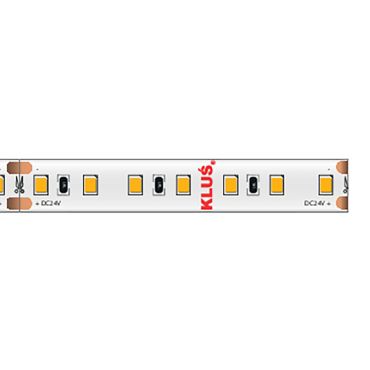 KLUS LED Streifen - 0.8cm breit, 500cm lang - 24Vdc - dimmbar - 9.6W LED pro Meter - 140 LEDs pro Meter - IP20