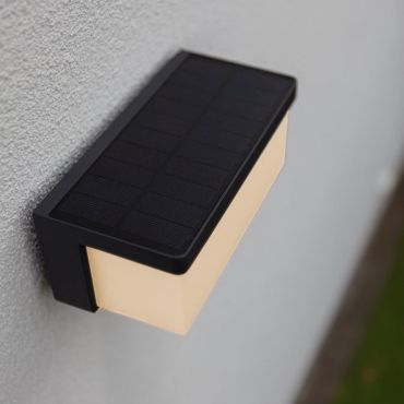 Lutec Zelna - Hybrid-Wandleuchte für den Außenbereich - 19,3 x 8,5 x 9,6 cm - 9W LED inkl. - IP44 - dunkelgrau
