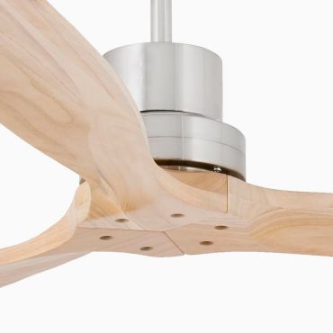 Faro Lantau L - Deckenventilator - Ø 132 cm - Nickel matt und Kiefer