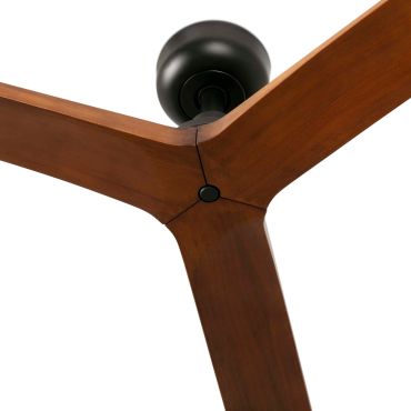 Faro Klim M - Deckenventilator - Ø 125 cm - matt schwarz und dunkle walnuss