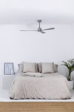 Faro Amelia - Deckenventilator - Ø 132 x 26 cm - 6 Geschwindigkeiten - inkl. Fernbedienung mit Timer - grau