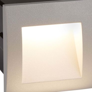 Searchlight Ankle - Wandeinbauleuchte - 9 x 9 x 8 cm - 1W LED inkl - IP65 - grau