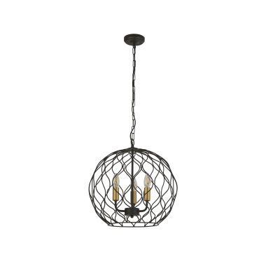 Searchlight Finesse - Pendelleuchte - Ø 41 x 94 cm - mattschwarz